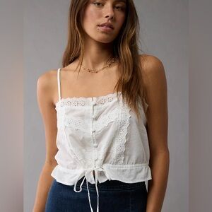 AERIE CAMI TOP SZ M P 17” L 11.5” PIC FOR INSPO MISSING ONE BUTTON